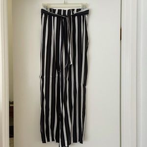 Aritzia Wilfred Striped Pants Trousers Wide Leg S